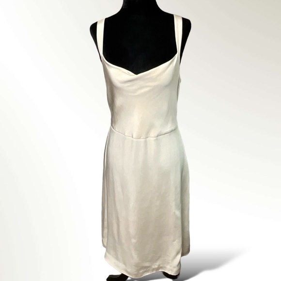 Genuine Silk J. Crew Cream Midi Dress - Picture 1 of 8